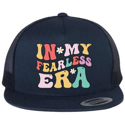 Retro Groovy In My Fearless Era Vintage Flat Bill Trucker Hat