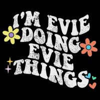 Retro Groovy Im Evie Doing Evie Things Funny Mother's Day Drawstring Bag