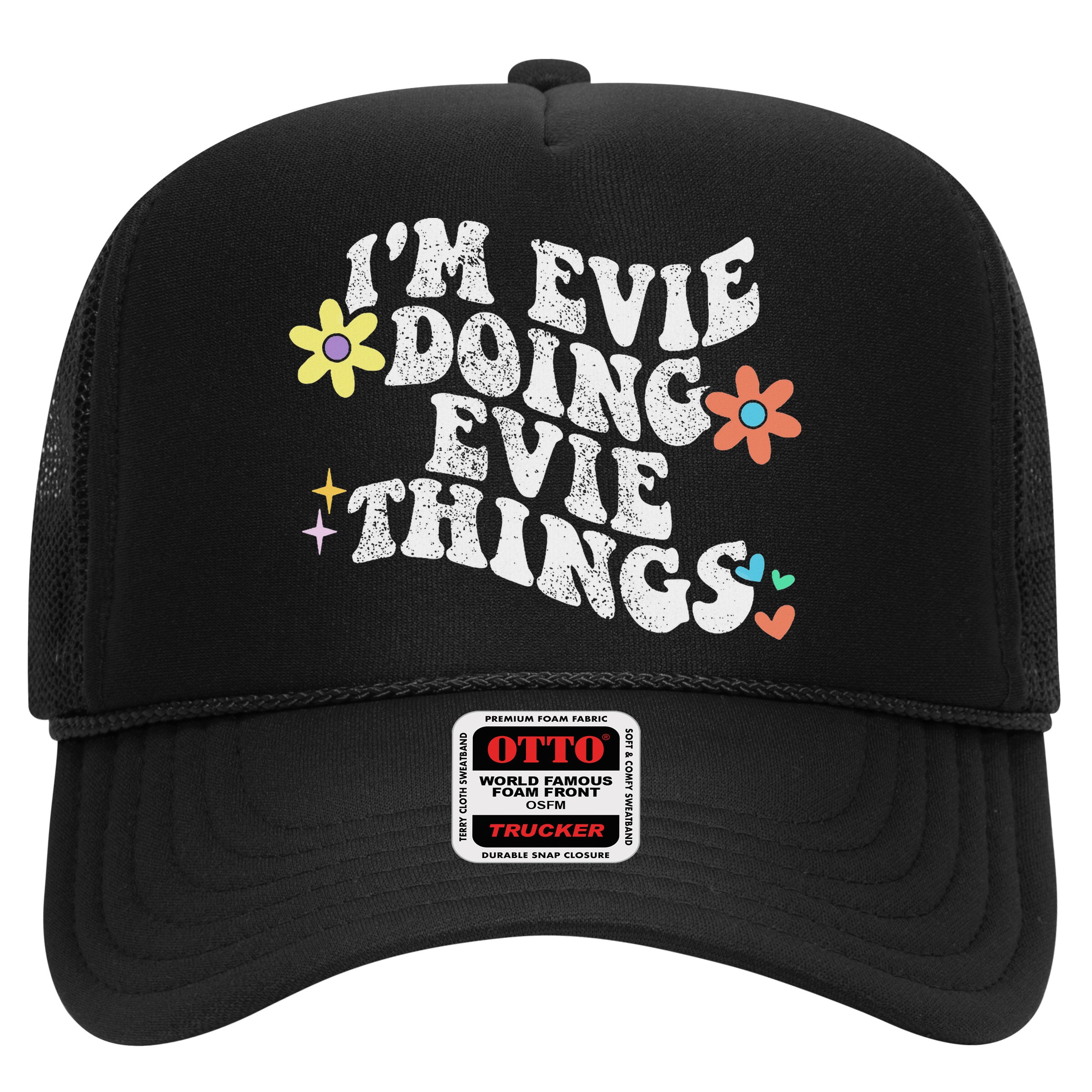 Retro Groovy Im Evie Doing Evie Things Funny Mother's Day Hat