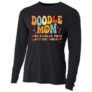 Retro Groovy Its Me The Cool Doodle Mom Gift Cooling Performance Long Sleeve Crew