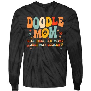 Retro Groovy Its Me The Cool Doodle Mom Gift Tie-Dye Long Sleeve Shirt