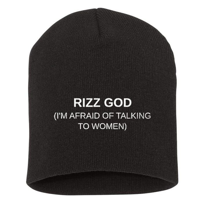 Rizz God IM Afraid Of Talking To Women Short Acrylic Beanie