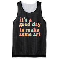 Retro Groovy ItS A Good Day To Make Art Artist Art Maker Mesh Reversible Basketball Jersey Tank