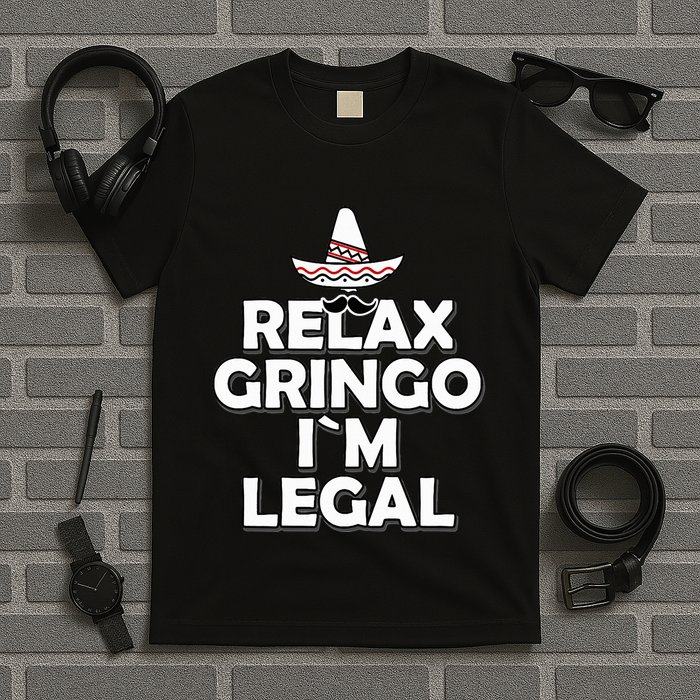 Relax Gringo I`M Legal Funny Immigration T-Shirt