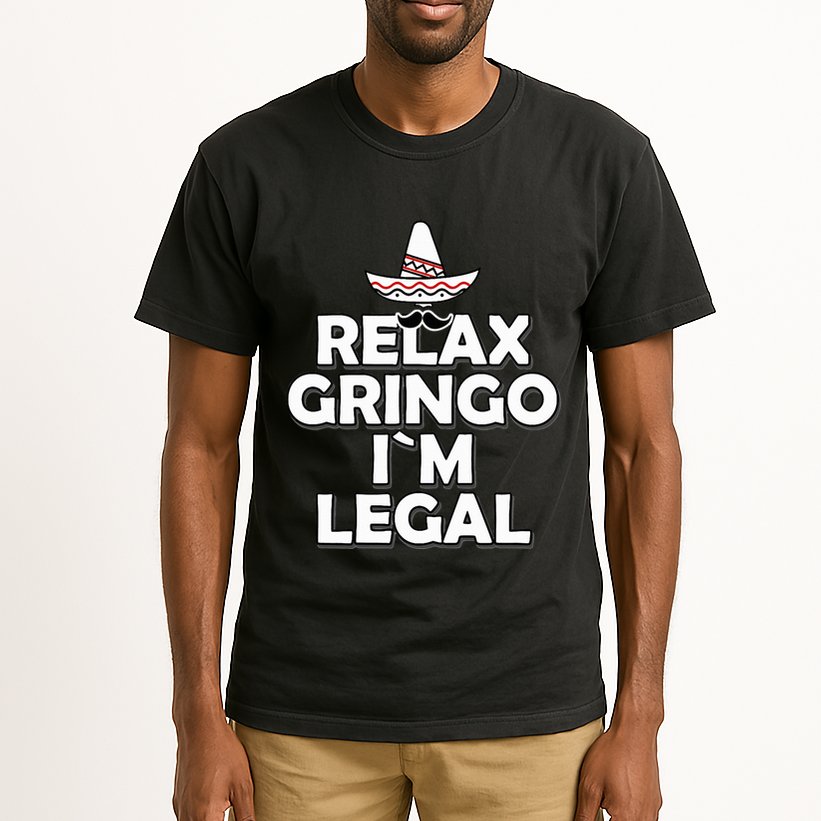 Relax Gringo I`M Legal Funny Immigration Tall T-Shirt