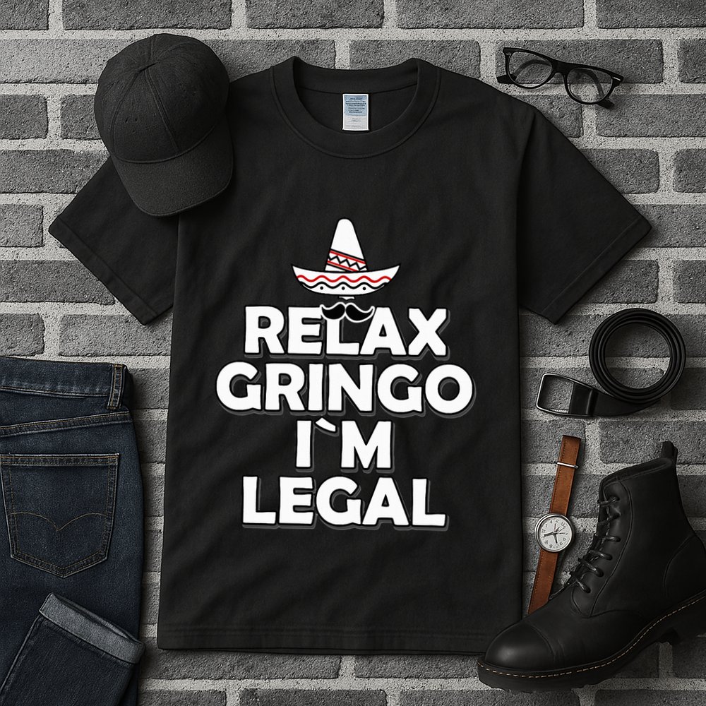 Relax Gringo I`M Legal Funny Immigration Tall T-Shirt