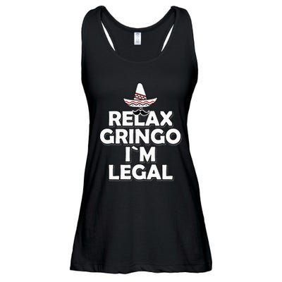 Relax Gringo I`M Legal Funny Immigration Ladies Essential Flowy Tank
