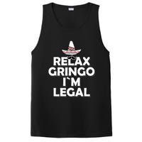 Relax Gringo I`M Legal Funny Immigration PosiCharge Competitor Tank