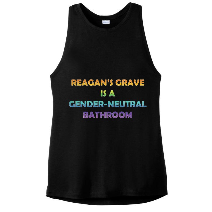 Reagan’s Grave Is A Gender Neutral Bathroom Ladies PosiCharge Tri-Blend Wicking Tank