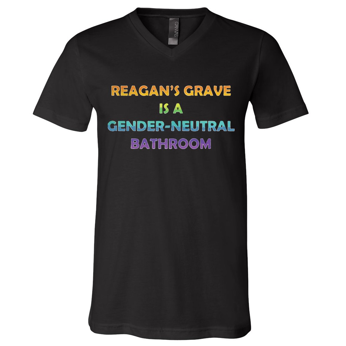 Reagan’s Grave Is A Gender Neutral Bathroom V-Neck T-Shirt