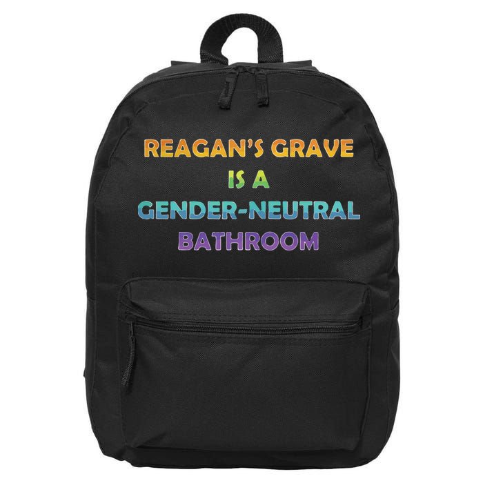 Reagan’s Grave Is A Gender Neutral Bathroom 16 in Basic Backpack