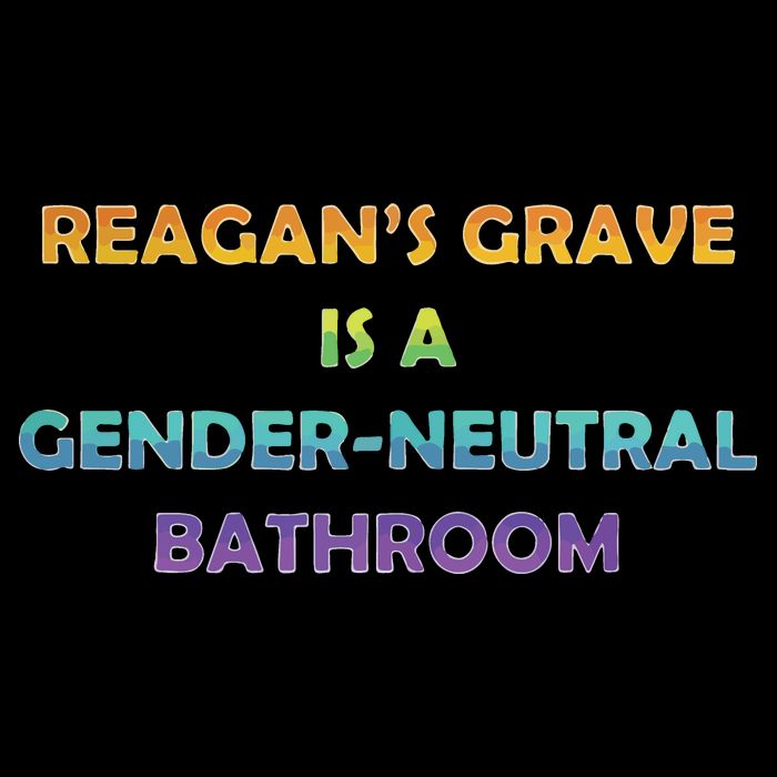 Reagan’s Grave Is A Gender Neutral Bathroom 16 in Basic Backpack