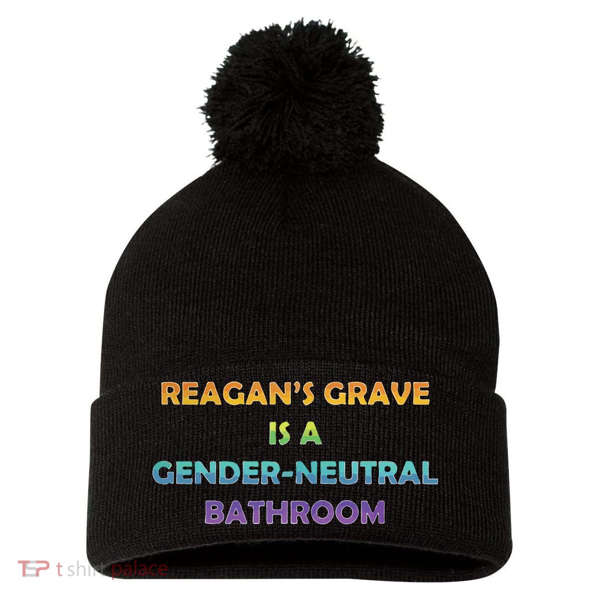 Reagan’s Grave Is A Gender Neutral Bathroom Pom Pom 12in Knit Beanie