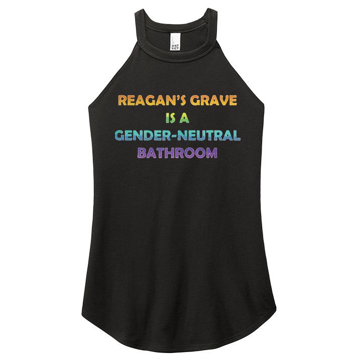Reagan’s Grave Is A Gender Neutral Bathroom Women's Perfect Tri Rocker Tank