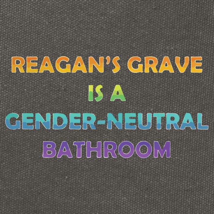 Reagan’s Grave Is A Gender Neutral Bathroom Cotton Canvas Backpack