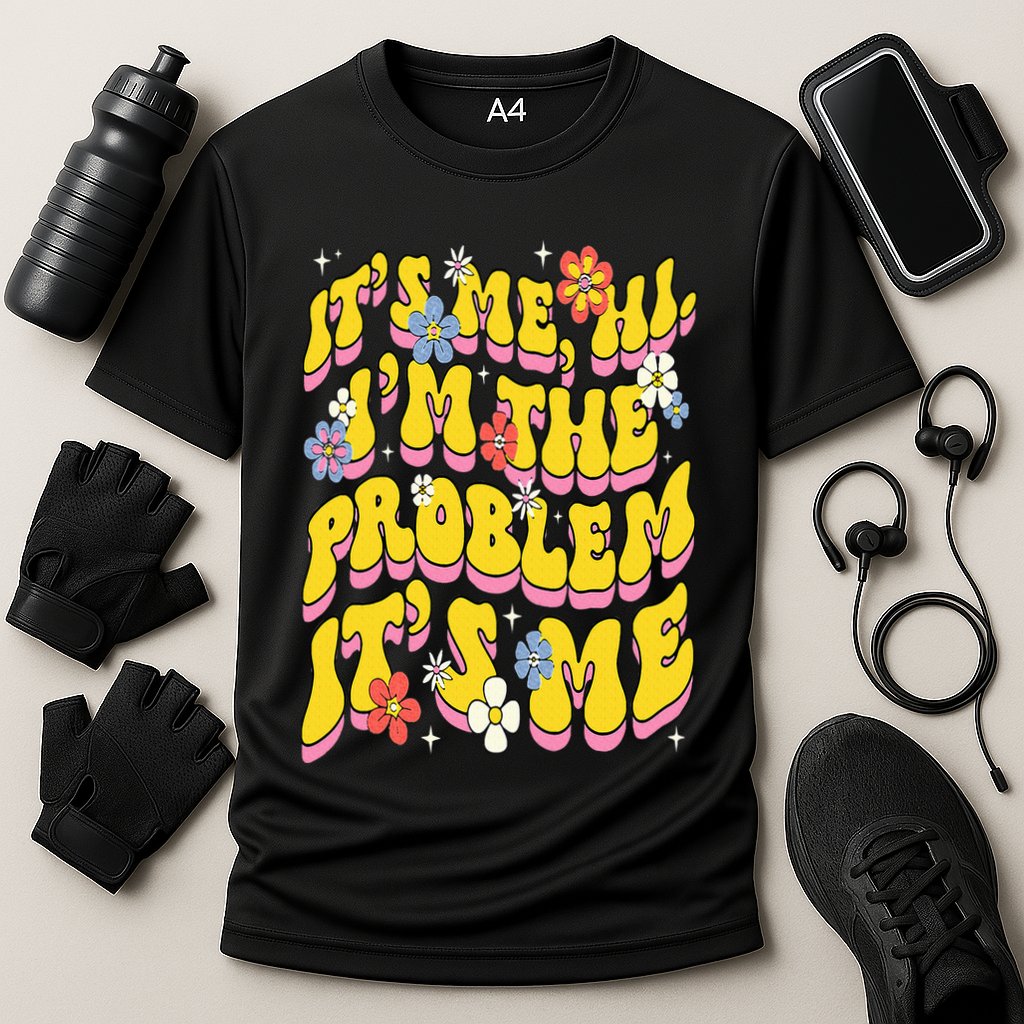Retro Groovy Its Me Hi I'm The Problem Performance Shirt