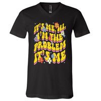 Retro Groovy Its Me Hi I'm The Problem V-Neck T-Shirt