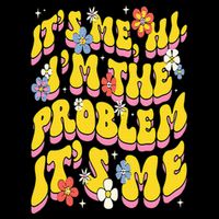 Retro Groovy Its Me Hi I'm The Problem 7-Panel Snapback Hat