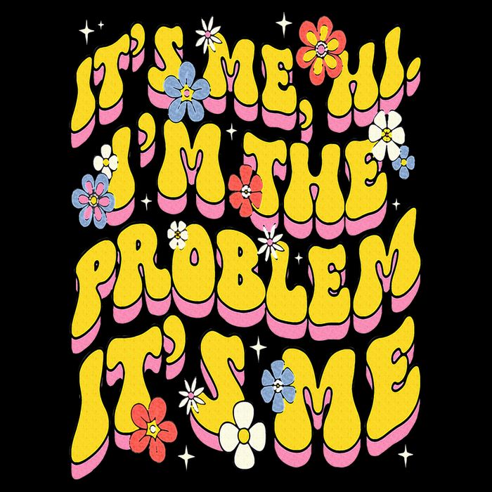 Retro Groovy Its Me Hi I'm The Problem 7-Panel Snapback Hat