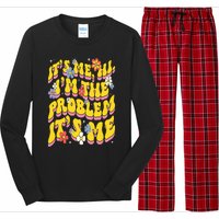 Retro Groovy Its Me Hi I'm The Problem Long Sleeve Pajama Set