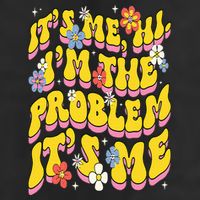 Retro Groovy Its Me Hi I'm The Problem Premium Pullover Hoodie