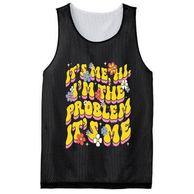 Retro Groovy Its Me Hi I'm The Problem Mesh Reversible Basketball Jersey Tank