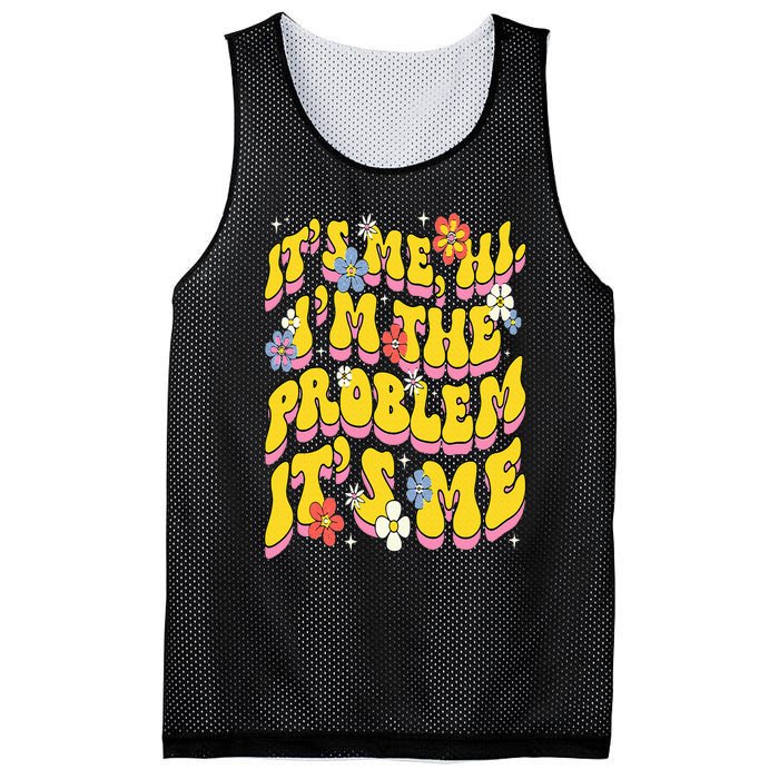 Retro Groovy Its Me Hi I'm The Problem Mesh Reversible Basketball Jersey Tank