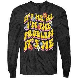 Retro Groovy Its Me Hi I'm The Problem Tie-Dye Long Sleeve Shirt