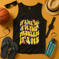 Retro Groovy Its Me Hi I'm The Problem Tank Top