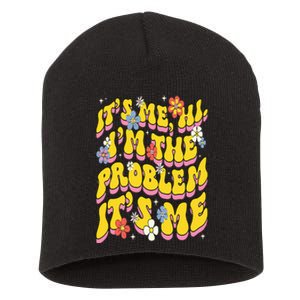 Retro Groovy Its Me Hi I'm The Problem Short Acrylic Beanie