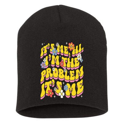 Retro Groovy Its Me Hi I'm The Problem Short Acrylic Beanie
