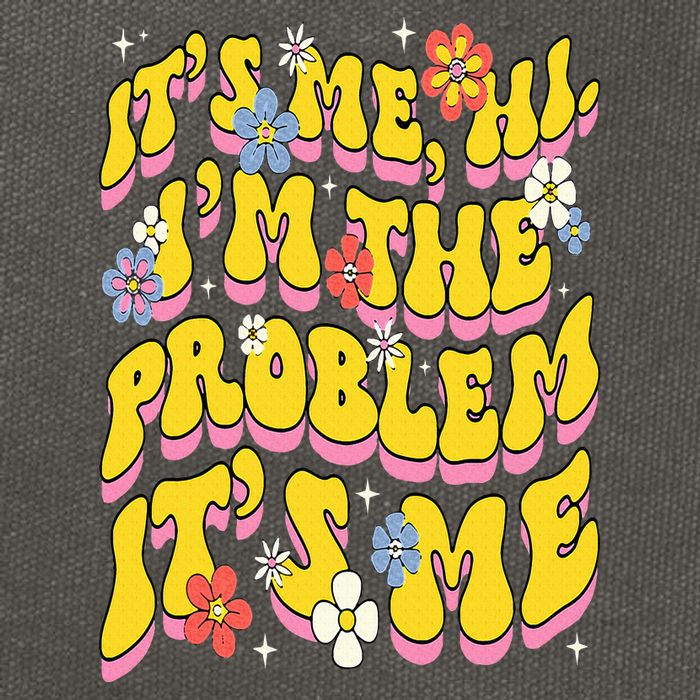 Retro Groovy Its Me Hi I'm The Problem Cotton Canvas Backpack