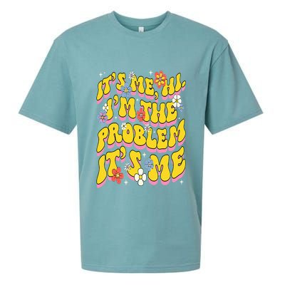 Retro Groovy Its Me Hi I'm The Problem Sueded Cloud Jersey T-Shirt