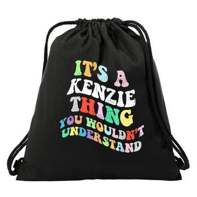 Retro Groovy Its A Kenzie Thing You Wouldnt Understand  Drawstring Bag