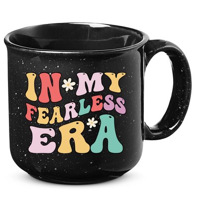 Retro Groovy In My Fearless Era Vintage 15oz Campfire Ceramic Mug