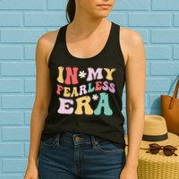 Retro Groovy In My Fearless Era Vintage Womens Tank Top