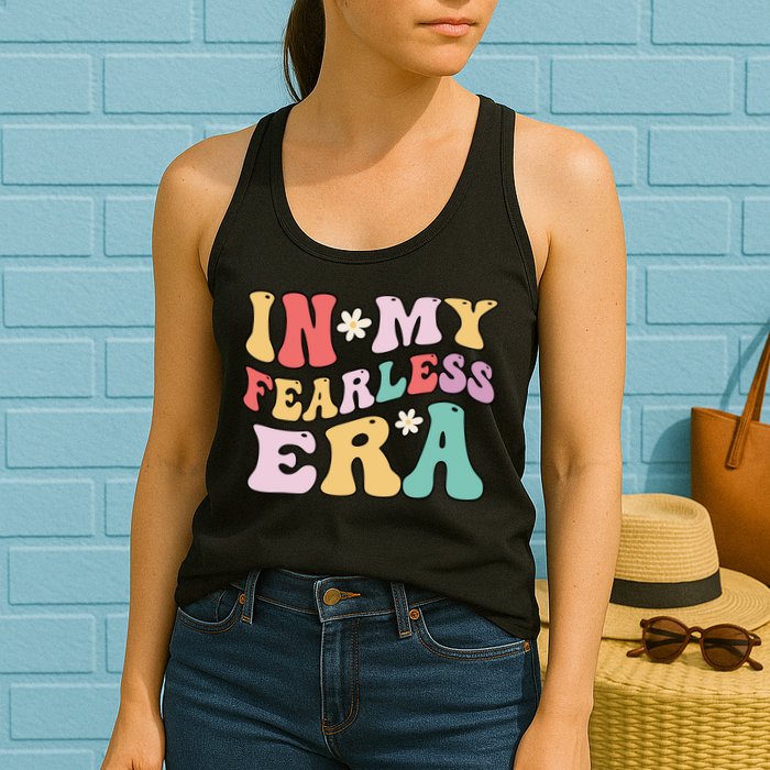 Retro Groovy In My Fearless Era Vintage Womens Tank Top