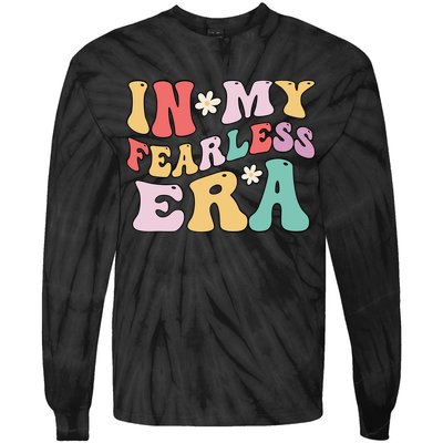 Retro Groovy In My Fearless Era Vintage Tie-Dye Long Sleeve Shirt
