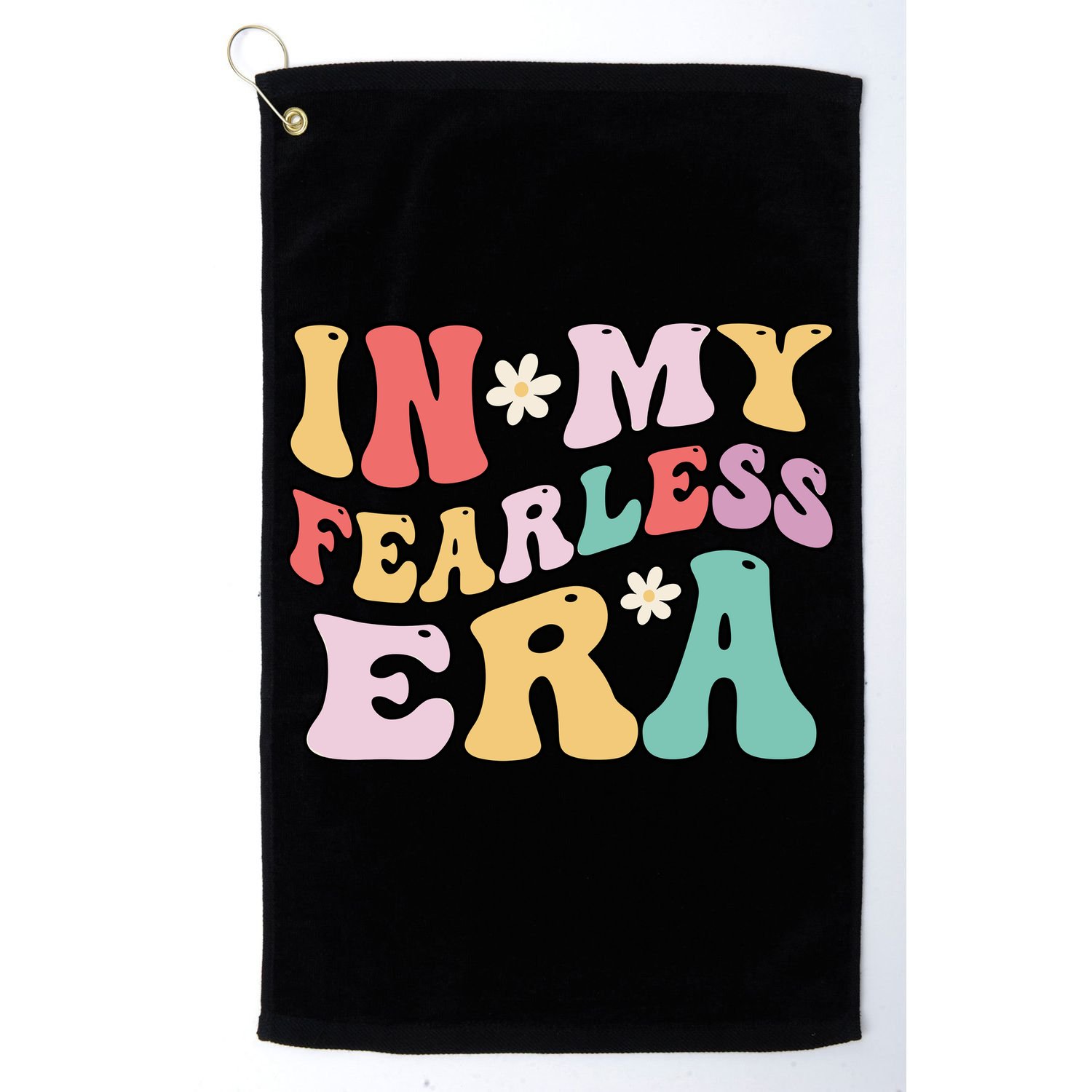 Retro Groovy In My Fearless Era Vintage Golf Towel