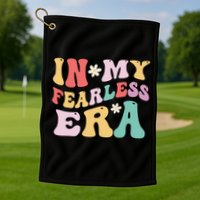 Retro Groovy In My Fearless Era Vintage Golf Towel