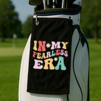 Retro Groovy In My Fearless Era Vintage Golf Towel