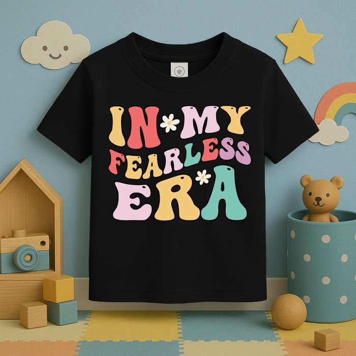 Retro Groovy In My Fearless Era Vintage Toddler T-Shirt