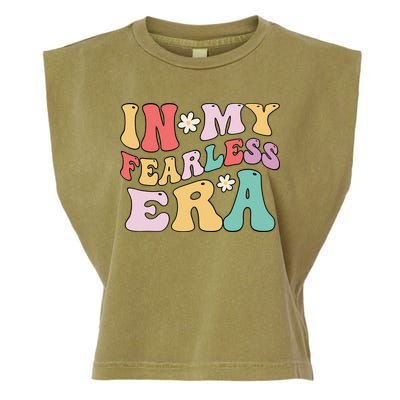 Retro Groovy In My Fearless Era Vintage Garment-Dyed Women's Muscle Tee