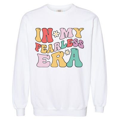 Retro Groovy In My Fearless Era Vintage Garment-Dyed Sweatshirt