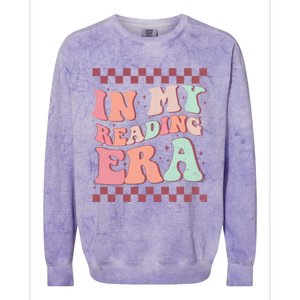 Retro Groovy In My Reading Era Book Lovers Book Reader Gift Colorblast Crewneck Sweatshirt