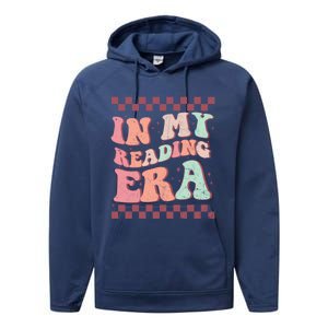 Retro Groovy In My Reading Era Book Lovers Book Reader Gift Performance Fleece Hoodie