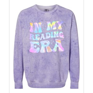 Retro Groovy In My Reading Era Book Lovers Book Reader Gift Colorblast Crewneck Sweatshirt