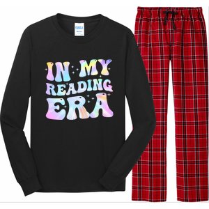 Retro Groovy In My Reading Era Book Lovers Book Reader Gift Long Sleeve Pajama Set