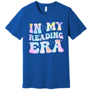 Retro Groovy In My Reading Era Book Lovers Book Reader Gift Premium T-Shirt