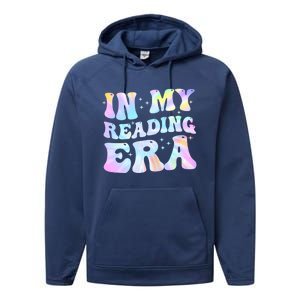 Retro Groovy In My Reading Era Book Lovers Book Reader Gift Performance Fleece Hoodie